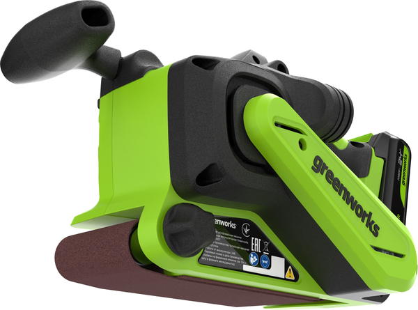 Изображение товара Ленточная шлифовальная машина Greenworks G24BS бесщеточная 24V / 3100607CUA (с АКБ 2Ач и ЗУ)