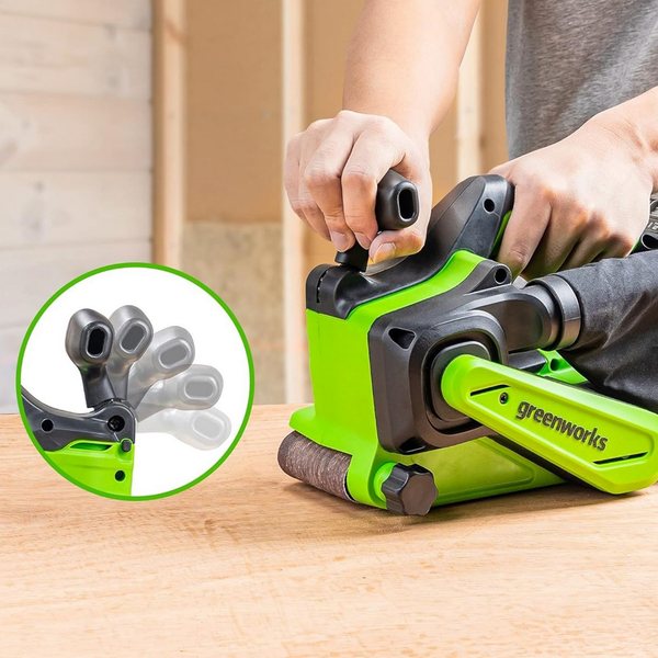 Изображение товара Ленточная шлифовальная машина Greenworks G24BS бесщеточная 24V / 3100607CUA (с АКБ 2Ач и ЗУ)
