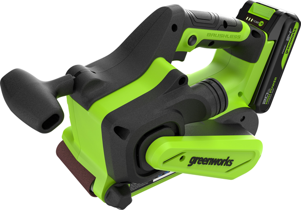 Изображение товара Ленточная шлифовальная машина Greenworks G24BS бесщеточная 24V / 3100607CUA (с АКБ 2Ач и ЗУ)