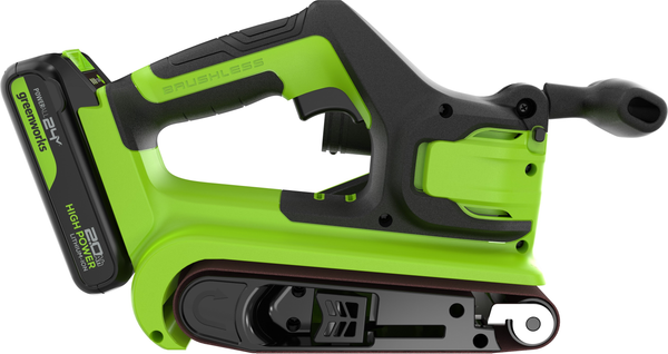 Изображение товара Ленточная шлифовальная машина Greenworks G24BS бесщеточная 24V / 3100607CUA (с АКБ 2Ач и ЗУ)
