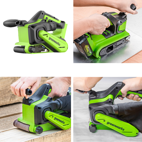 Изображение товара Ленточная шлифовальная машина Greenworks G24BS бесщеточная 24V / 3100607CUA (с АКБ 2Ач и ЗУ)