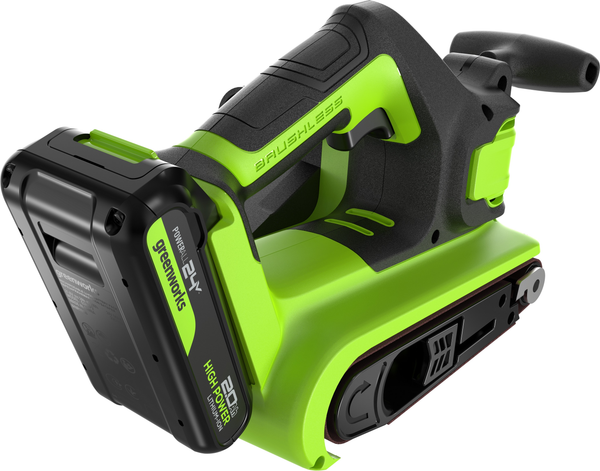 Изображение товара Ленточная шлифовальная машина Greenworks G24BS бесщеточная 24V / 3100607CUA (с АКБ 2Ач и ЗУ)