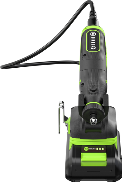 Изображение товара Гравер Greenworks G24RT бесщеточный 24V / 3200807CUA (с АКБ 2Ач, ЗУ, сумкой и оснасткой 52шт)