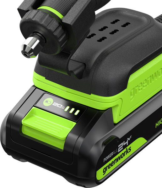 Изображение товара Гравер Greenworks G24RT бесщеточный 24V / 3200807CUA (с АКБ 2Ач, ЗУ, сумкой и оснасткой 52шт)