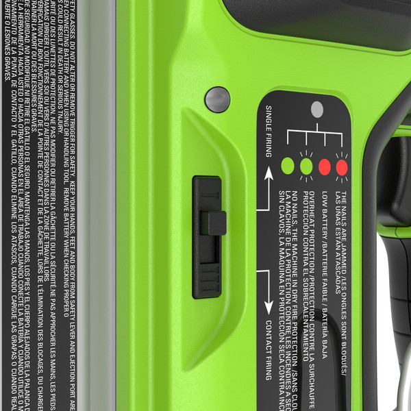 Изображение товара Аккумуляторный гвоздезабиватель Greenworks GD24BN / 3400707CUA