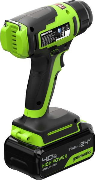 Изображение товара Строительный фен Greenworks G24HG 24V 550°С / 3400207CUB (с АКБ 4Ач и ЗУ)