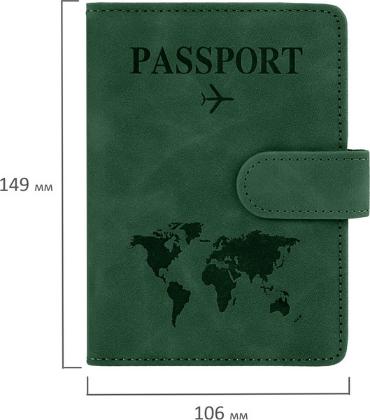 Изображение товара Обложка на паспорт Brauberg 238758 (зеленый)