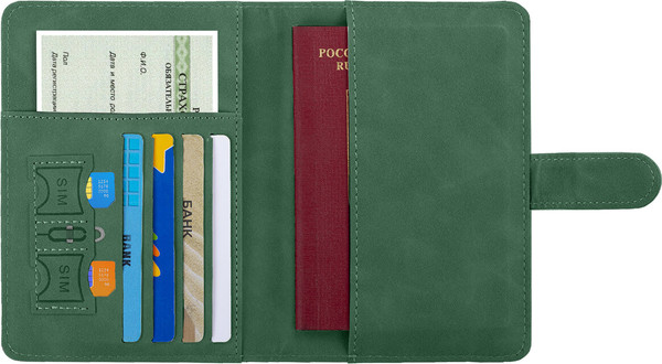 Изображение товара Обложка на паспорт Brauberg 238758 (зеленый)