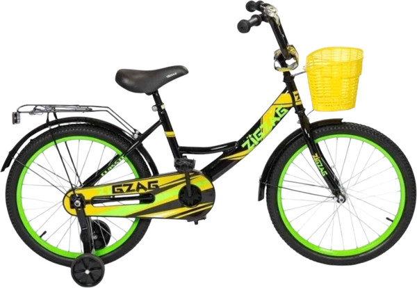 Изображение товара Детский велосипед ZigZag Classic 20 / ZG-2005 (черный/желтый, разобранный, в коробке)