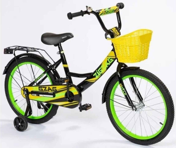 Изображение товара Детский велосипед ZigZag Classic 20 / ZG-2005 (черный/желтый, разобранный, в коробке)