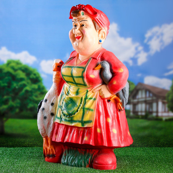 Изображение товара Фигурка для сада Хорошие сувениры Теща с гусями / 1169826