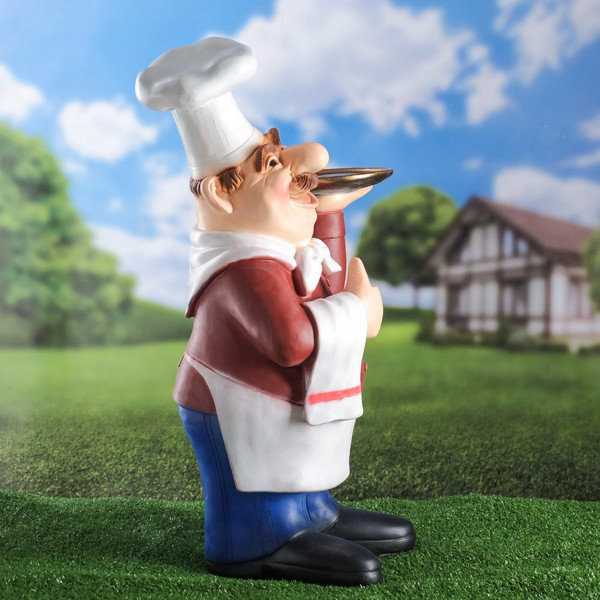 Изображение товара Фигурка для сада Хорошие сувениры Шеф-повар с подносом / 6624168