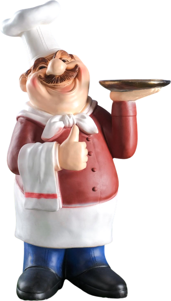 Изображение товара Фигурка для сада Хорошие сувениры Шеф-повар с подносом / 6624168