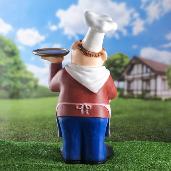 Изображение товара Фигурка для сада Хорошие сувениры Шеф-повар с подносом / 6624168