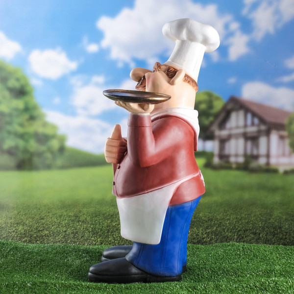 Изображение товара Фигурка для сада Хорошие сувениры Шеф-повар с подносом / 6624168
