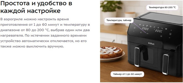 Изображение товара Аэрогриль Kitfort КТ-8148