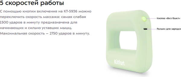 Изображение товара Массажер электронный Kitfort КТ-5936