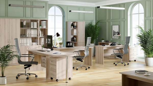 Изображение товара Шкаф с витриной Речицадрев Модуль / Р 286.09-01 (яблоня моди 156)