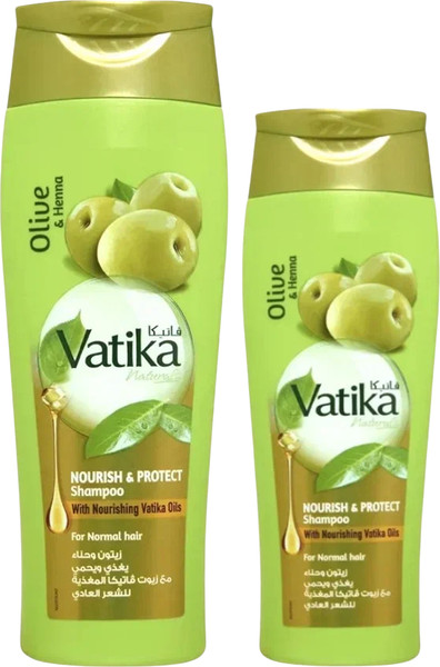 Изображение товара Шампунь для волос Dabur Vatika Питание и защита (400мл+200мл)