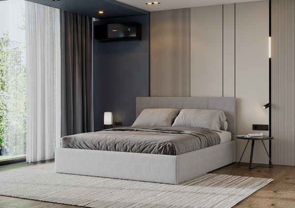 Изображение товара Двуспальная кровать Mio Tesoro Империал с ортопедическим основанием (серый)