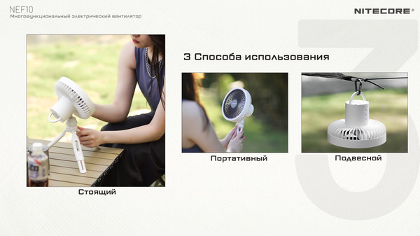 Изображение товара Вентилятор Nitecore NEF10 / 22317 (белый)