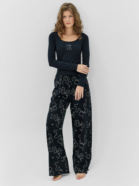 Изображение товара Комплект домашней одежды Mark Formelle 592320 (р.164/170-84-90, черный/бантики на черном)