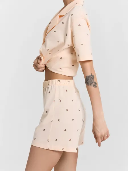 Изображение товара Пижама Mark Formelle 592553 (р.164/170-104-110, цветочки на персиковом креме)