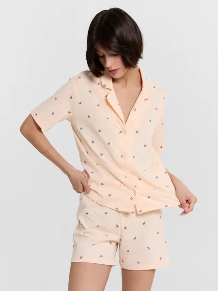 Изображение товара Пижама Mark Formelle 592553 (р.164/170-104-110, цветочки на персиковом креме)