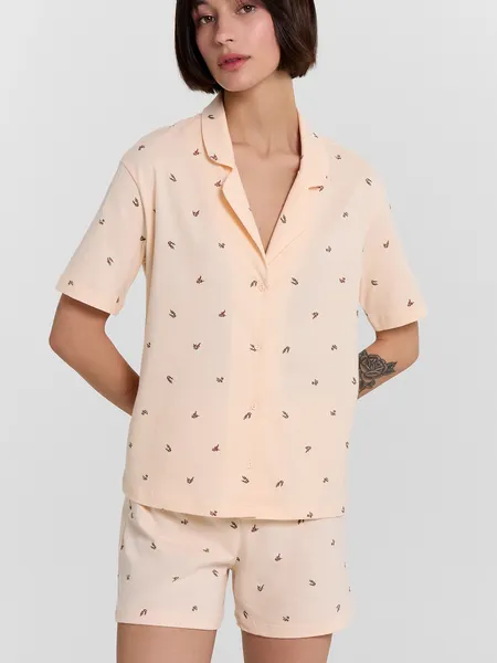 Изображение товара Пижама Mark Formelle 592553 (р.164/170-104-110, цветочки на персиковом креме)