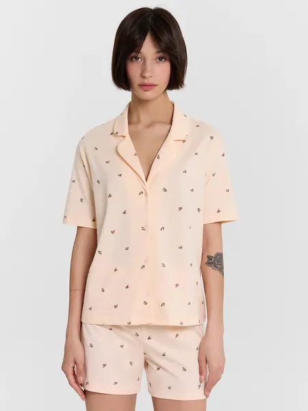 Изображение товара Пижама Mark Formelle 592553 (р.164/170-104-110, цветочки на персиковом креме)