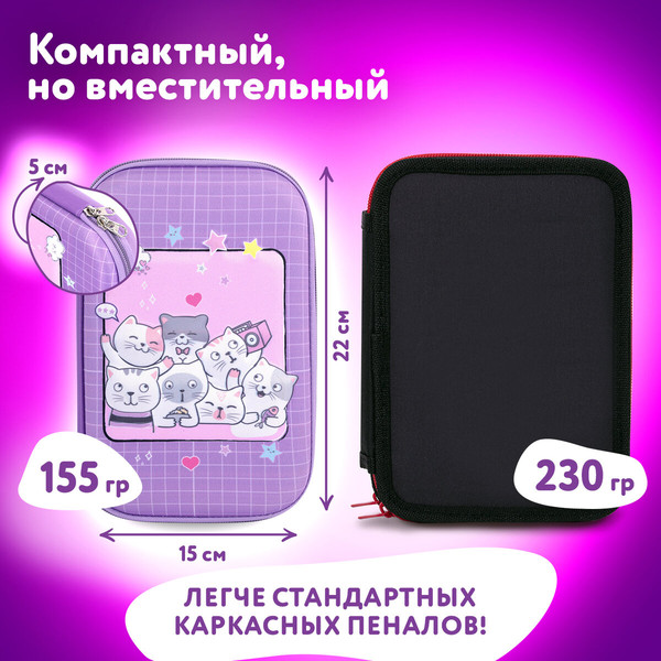 Изображение товара Пенал Юнландия Cats Selfie / 273193