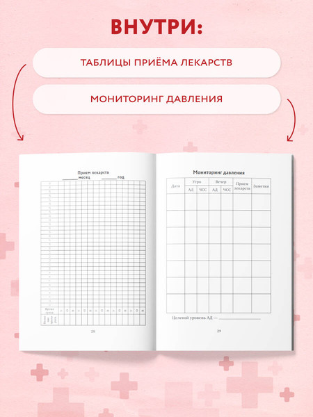 Изображение товара Дневничок Эксмо Дневник самоконтроля давления