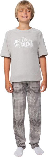 Изображение товара Пижама детская Mark Formelle 563335 (р.104-56-51, мрамор/серая клетка)