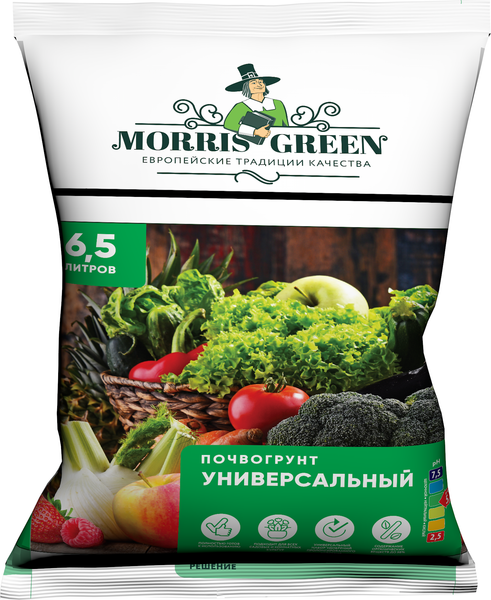 Изображение товара Грунт для растений Morris Green Почвогрунт Универсальный (6.5л)