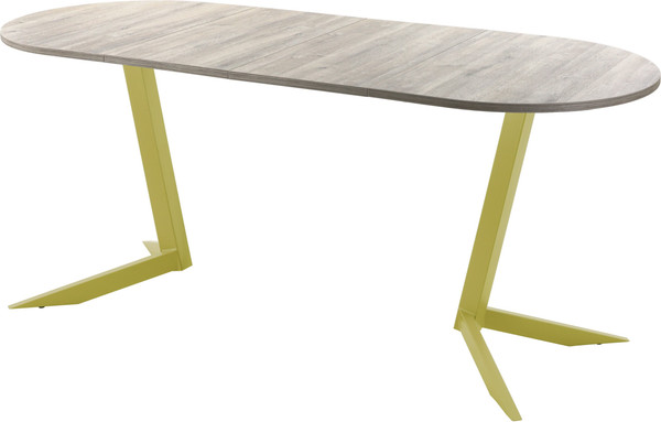 Изображение товара Обеденный стол AMC Elite Е19(1200) D3 (золото/дуб уайт-ривер песочно-бежевый)