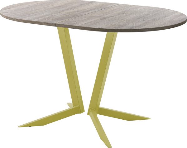 Изображение товара Обеденный стол AMC Elite Е19(1200) D3 (золото/дуб уайт-ривер песочно-бежевый)