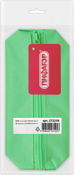 Изображение товара Пенал Пифагор 272258 (зеленый)