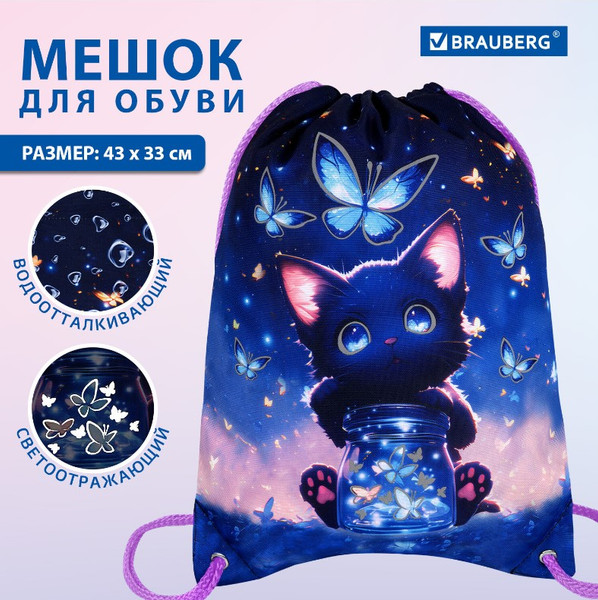 Изображение товара Мешок для обуви Brauberg Premium. Night Catcher / 273442