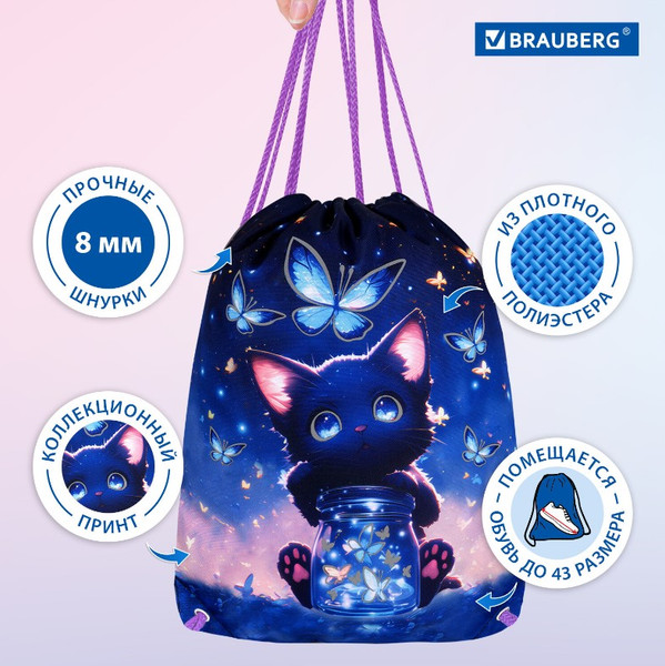 Изображение товара Мешок для обуви Brauberg Premium. Night Catcher / 273442