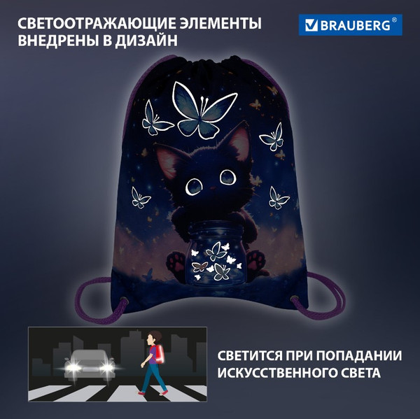 Изображение товара Мешок для обуви Brauberg Premium. Night Catcher / 273442