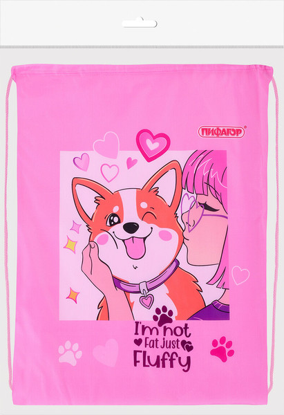 Изображение товара Мешок для обуви Пифагор Fluffy Akita / 272385