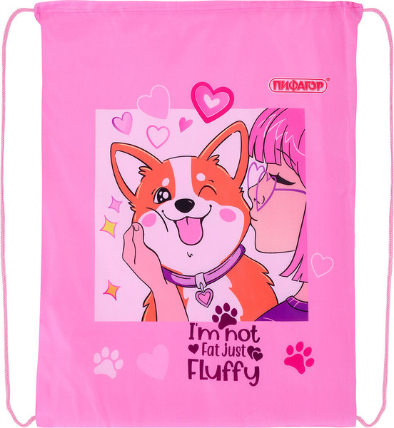 Изображение товара Мешок для обуви Пифагор Fluffy Akita / 272385