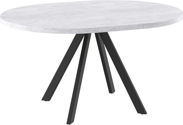 Изображение товара Обеденный стол Мамадома Rondo М-100 100-135 (серый сланец/черный)