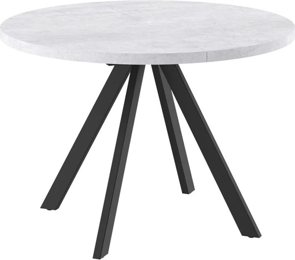 Изображение товара Обеденный стол Мамадома Rondo М-100 100-135 (серый сланец/черный)