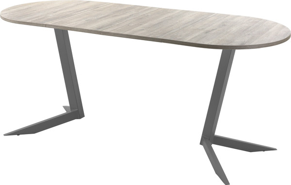 Изображение товара Обеденный стол AMC Elite Е19(1100) D3 (графит/дуб уайт-ривер песочно-бежевый)