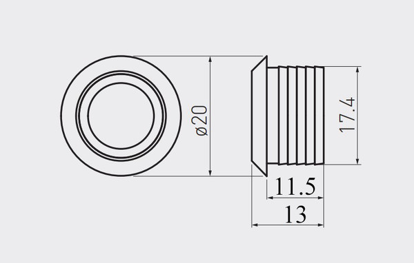 Изображение товара Выключатель для светодиодной ленты AKS с диммированием врезной / 118 634 (60W/100W, черный)