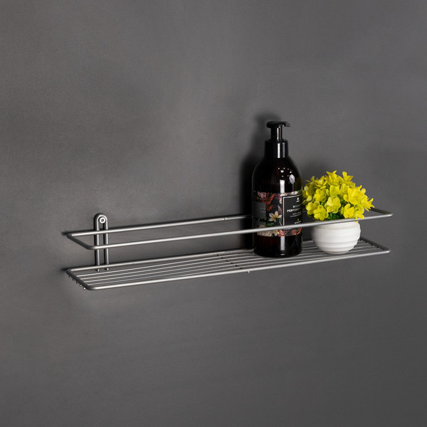 Изображение товара Полка для ванной AKS прямая 1-ярусная 400x110x72 / 91 251 (серебро)