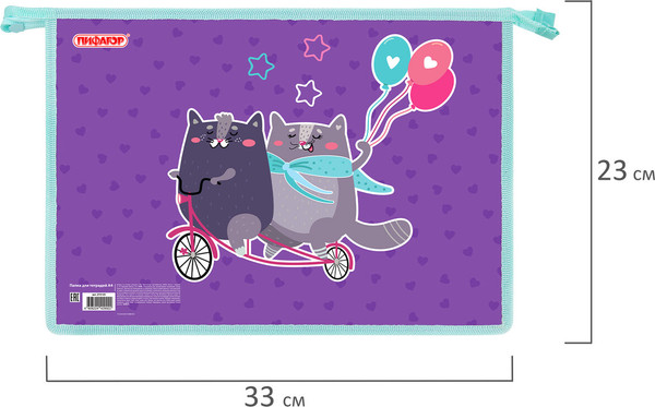 Изображение товара Папка для тетрадей Пифагор Bike Cats / 272125