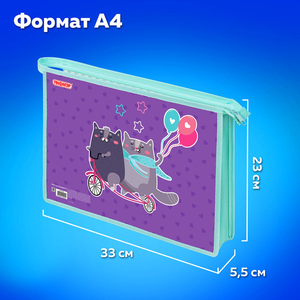 Изображение товара Папка для тетрадей Пифагор Bike Cats / 272125