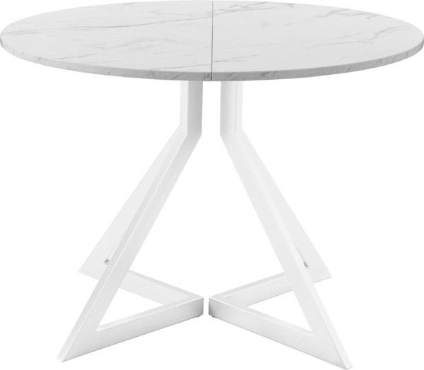 Изображение товара Обеденный стол AMC Elite Е20(800) D1 (белый/мрамор кристалл)